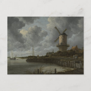 Carte Postale Moulin à vent néerlandais Wijk bij Duustede, Ruisd