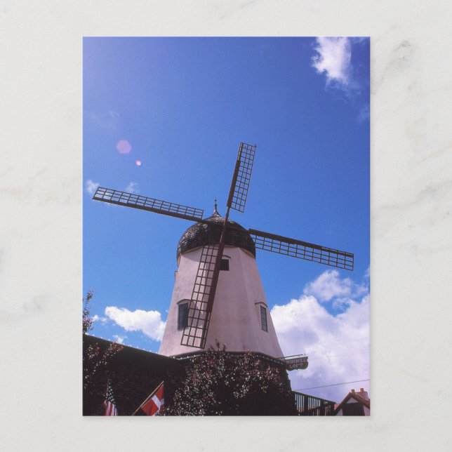 Carte Postale Moulin à vin néerlandais, Solvang CA (Devant)