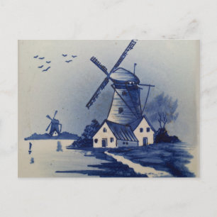 Carte Postale Moulin blanc blanc blanc vintage