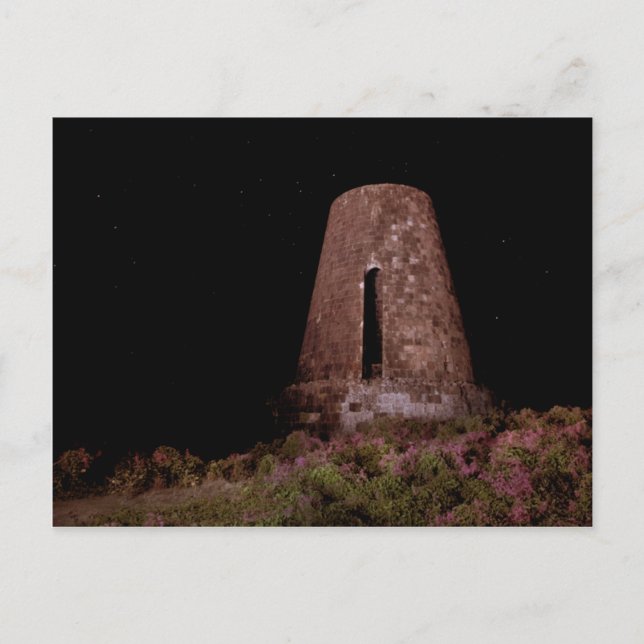 Carte Postale Moulin de sucre la nuit, île des Caraïbes du (Devant)