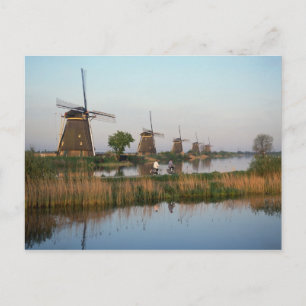 Carte Postale Moulins à vent, Kinderdijk, Pays-Bas