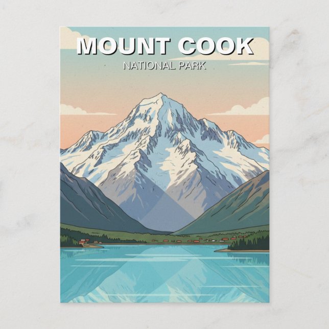 Carte Postale Mount Cook National Park New Zealand Postcard (Devant)