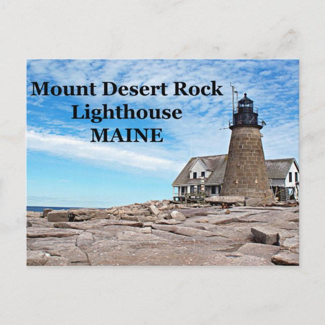 Carte Postale Mount Desert Rock Lighthouse, Maine Postcard (Devant)