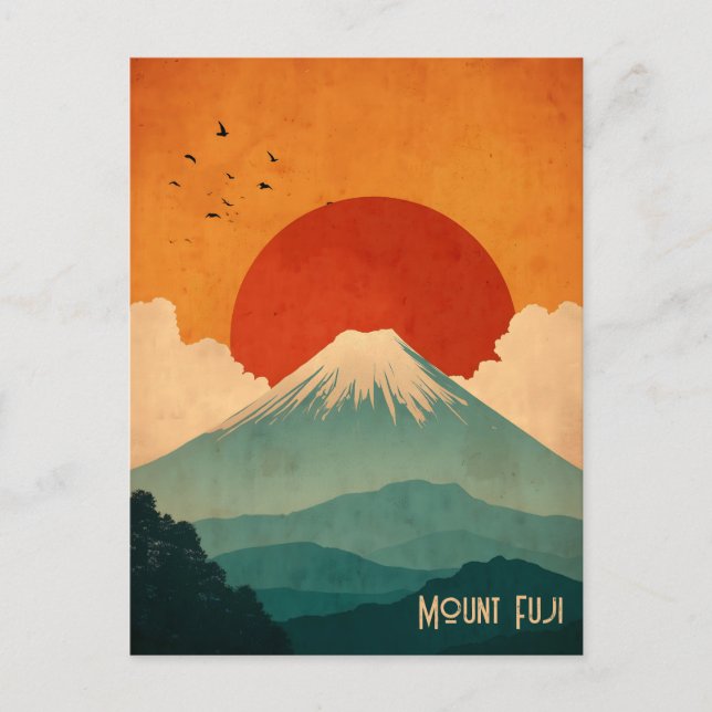 Carte Postale Mount Fuji vintage (Devant)