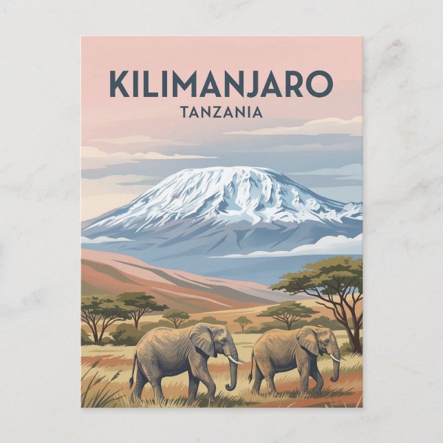 Carte Postale Mount Kilimanjaro, Moshi, Kilimanjaro (Devant)