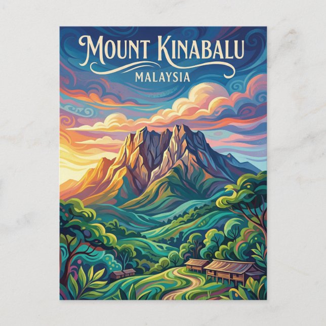 Carte Postale Mount Kinabalu Malaysia (Devant)