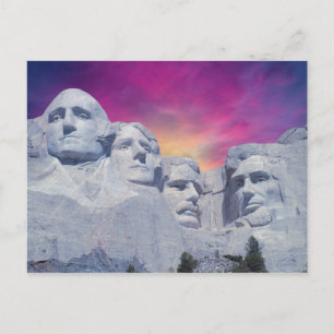 Carte Postale Mount Rushmore, Dakota du Sud, présidents des État