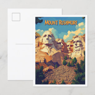 Carte Postale Mount Rushmore Keystone South Dakota USA Travel