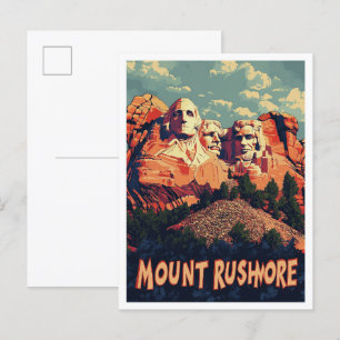 Carte Postale Mount Rushmore Keystone South Dakota USA Travel