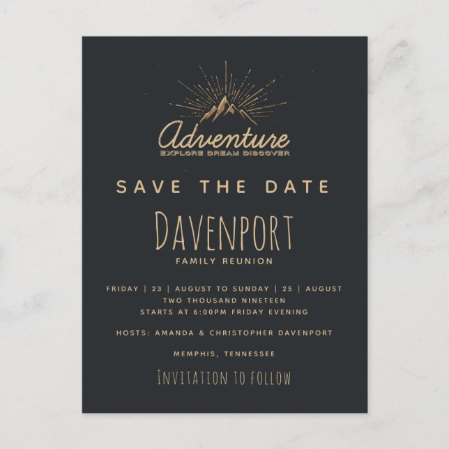 Carte Postale Mountain Adventure Family Reunion Enregistrer la d (Devant)