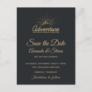 Carte Postale Mountain Adventure Mariage rustique Enregistrer la