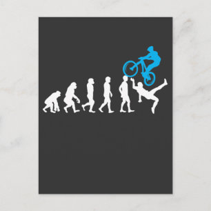 Carte Postale Mountain Bike Evolution MTB Cycliste Funny VTT