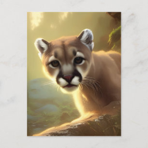 Carte Postale Mountain Cougar Wildlife Portrait