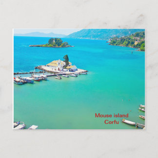 Carte Postale Mouse island on Corfu, Greece