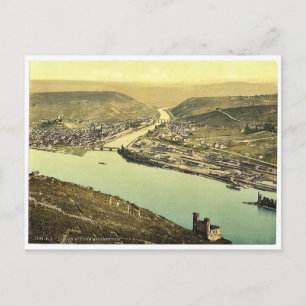 Carte Postale Mouse Tower et Rossel, Bingen, Rhin, Allemagne