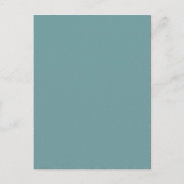 Carte Postale Mousse de mer foncée bleu vert couleur tendance (Devant)
