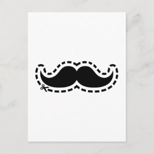 Carte Postale Moustache coupée