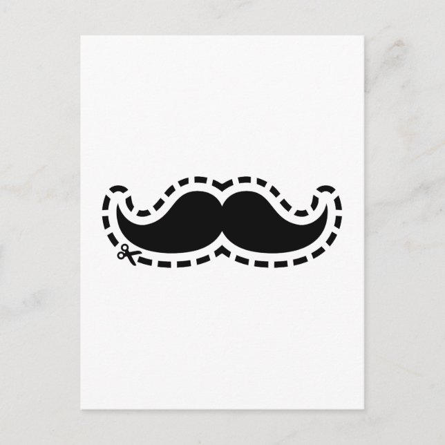 Carte Postale Moustache coupée (Devant)
