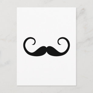 Carte Postale Moustache Élégante