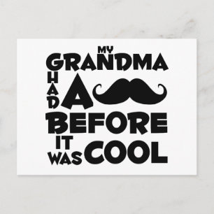 Carte Postale moustache grand-mère