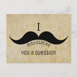 Carte Postale Moustache marrante