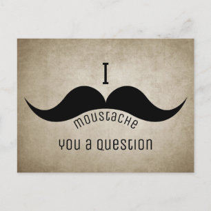 Carte Postale Moustache marrante