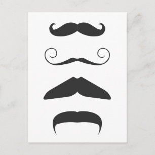 Carte Postale Moustache multiple