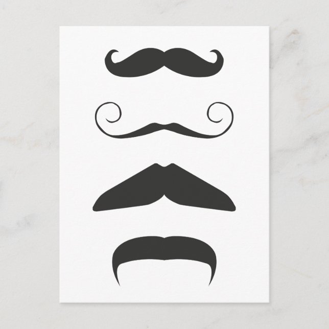 Carte Postale Moustache multiple (Devant)
