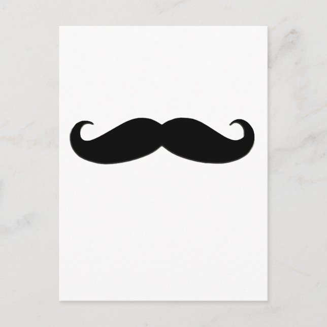 Carte Postale Moustache noire ou moustache noire pour les cadeau (Devant)