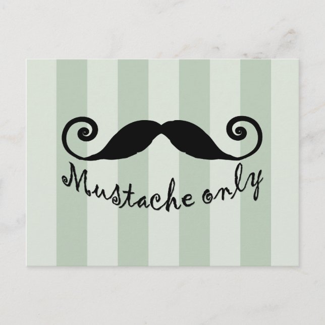Carte Postale moustache uniquement (Devant)