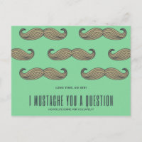 Moustache verte amusante