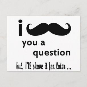 Carte Postale Moustache Vous une question Cadeaux