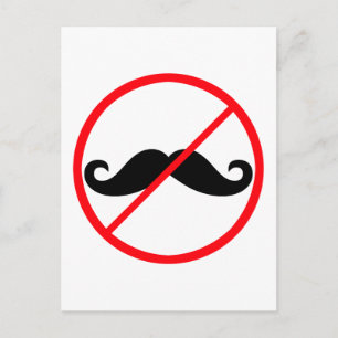 Carte Postale Moustaches interdites !