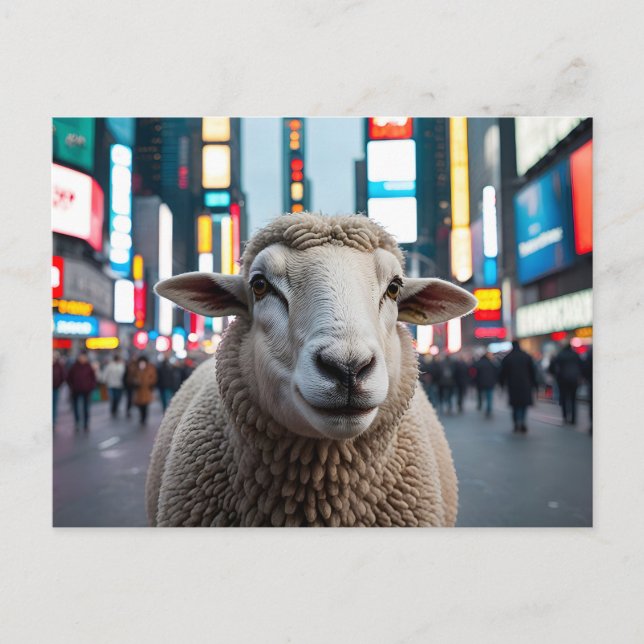 Carte Postale Mouton dans le Carré du temps (Devant)