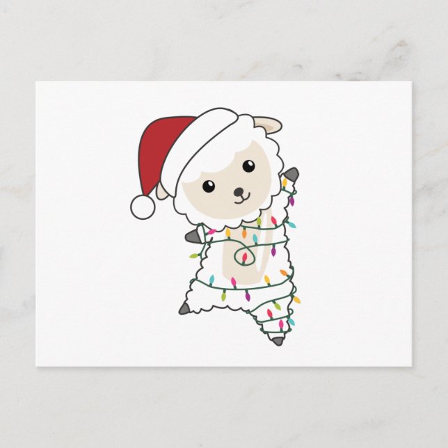 Carte Postale Moutons Noël Moutons Animaux d'hiver (Devant)