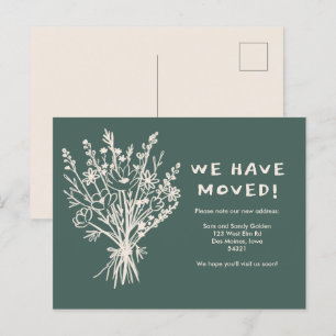 Carte Postale MOUVEMENT Fleur sauvage FAIRE-PART Bouquet mignon