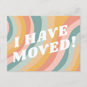 Carte Postale MOUVEMENT Stripes FAIRE-PART Retro Pastel Arc-en-c