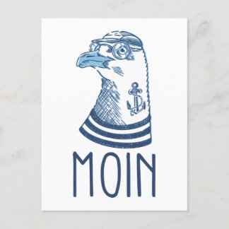 Carte Postale Möve Moin Anker / Norddeutschland