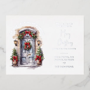 Carte postale Moving Christmas Faire-part Argent
