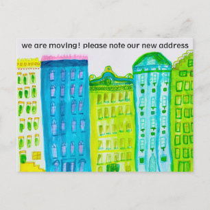 Carte Postale MOVING FAIRE-PART Cityscape Apartments New York