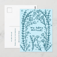 Moving Faire-part Floral Frame Croquis Doodle