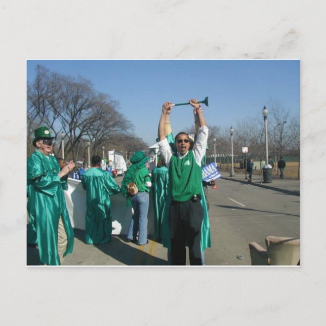 Carte Postale Mow-Bama (Obama) marche avec les Rangers de la pel (Devant)