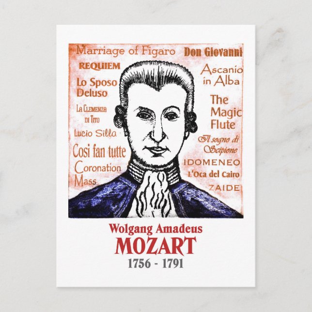Carte Postale Mozart (Devant)