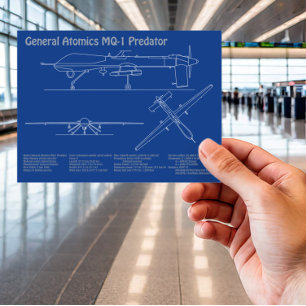 Carte Postale MQ-1 Predator UAV- Plan d'avion AD
