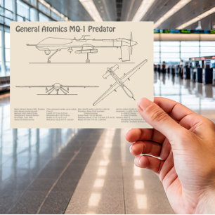 Carte Postale MQ-1 Predator UAV- Plan directeur de l'avion SD