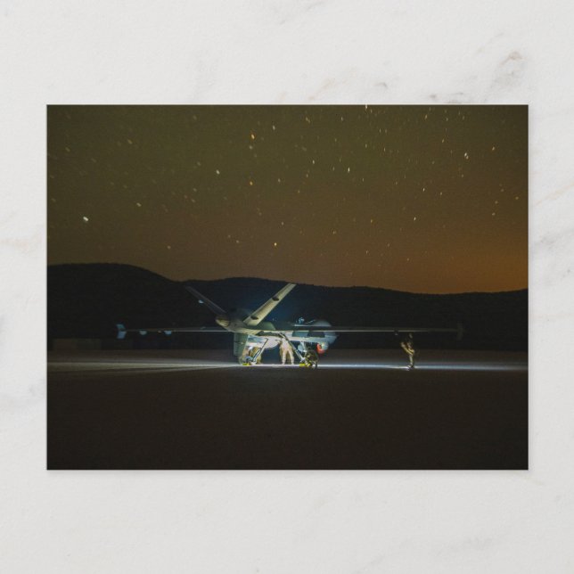 Carte Postale MQ-9 Faucheuse la nuit (Devant)