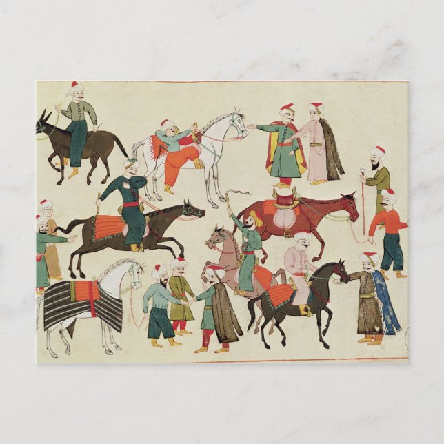 Carte Postale Ms 1671 A Horse Market, c.1580 (Devant)