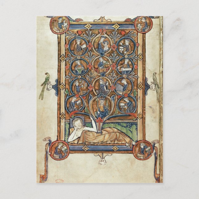 Carte Postale Ms 21926 The Tree of Jesse from a psalter (Devant)