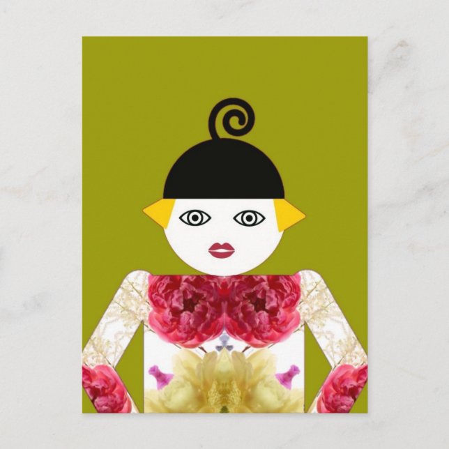 Carte Postale Ms. Martzkin Blooming Postcard © 2012 M. Martz (Devant)