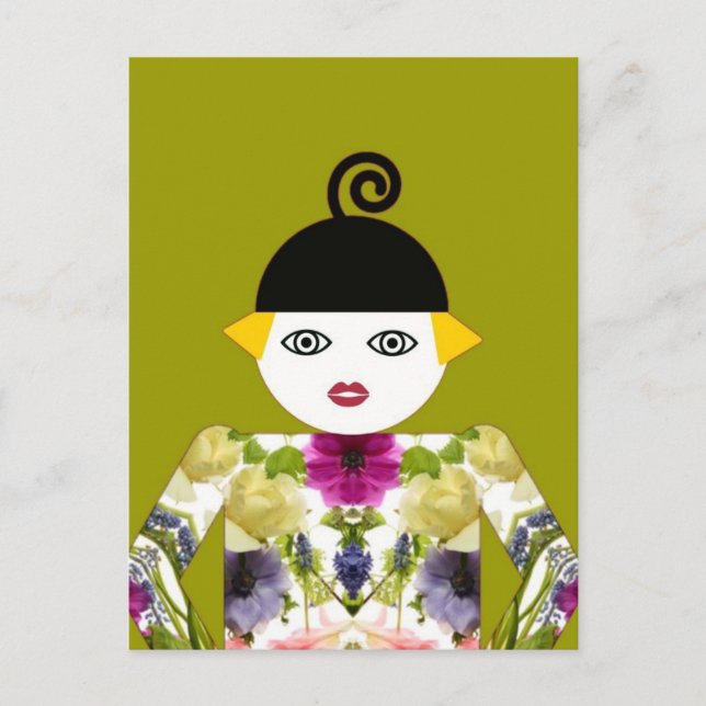 Carte Postale Ms. Martzkin Blooming Postcard © 2012 M. Martz (Devant)